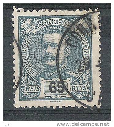 PORTUGAL 1895 ,Carlos I ,Yvert N° 134 ,65 R Bleu Foncé , Obl  ; TB - Gebruikt