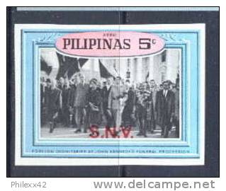 PHILIPPINES - 49 - KENNEDY  Non Dentelé (imperf) SURCHARGE SNV NON EMIS - Kennedy (John F.)