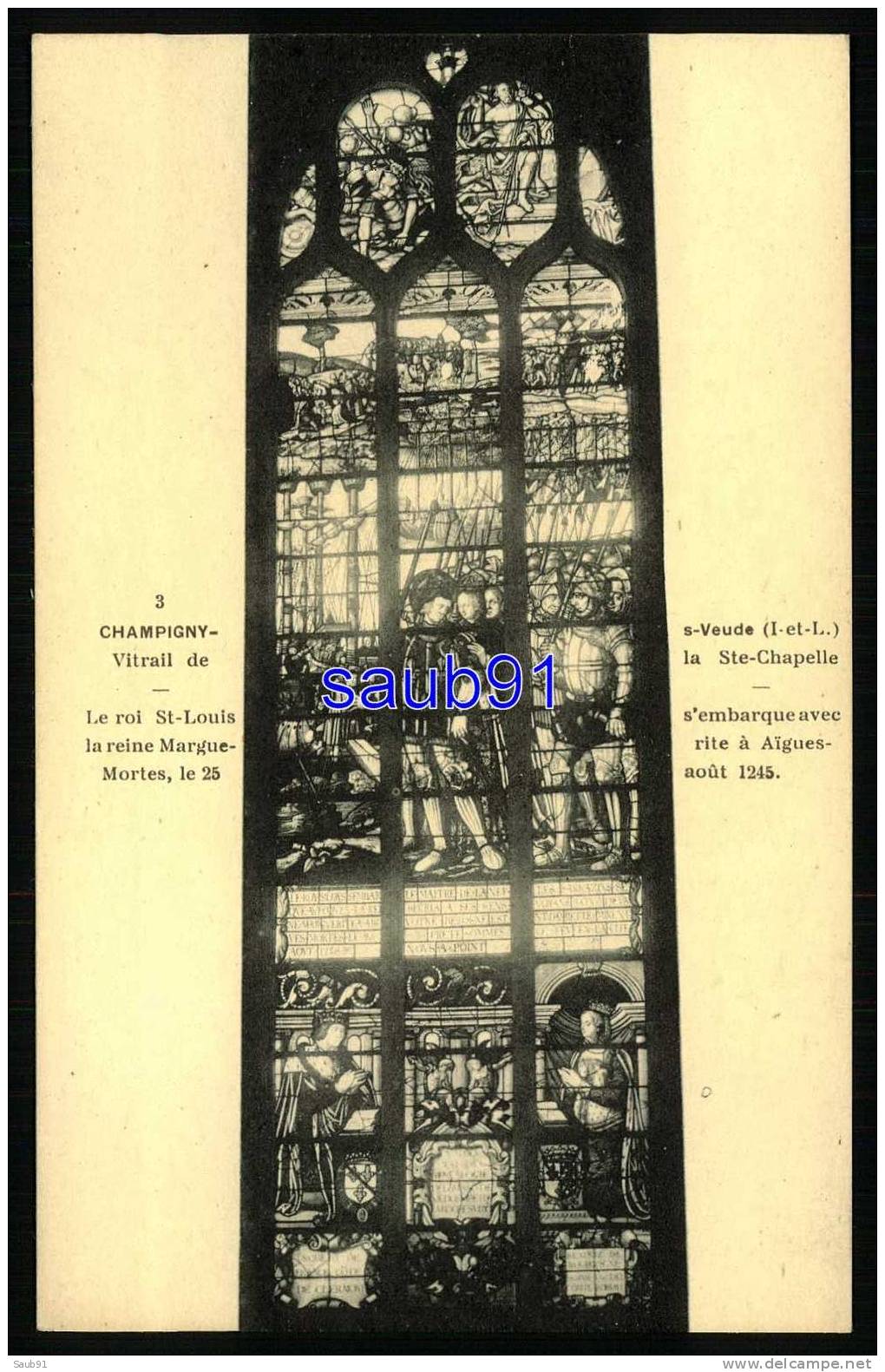 Champigny-sur-Veude -  Vitrail De La Ste-Chapelle  -  Réf : 15186 - Champigny-sur-Veude