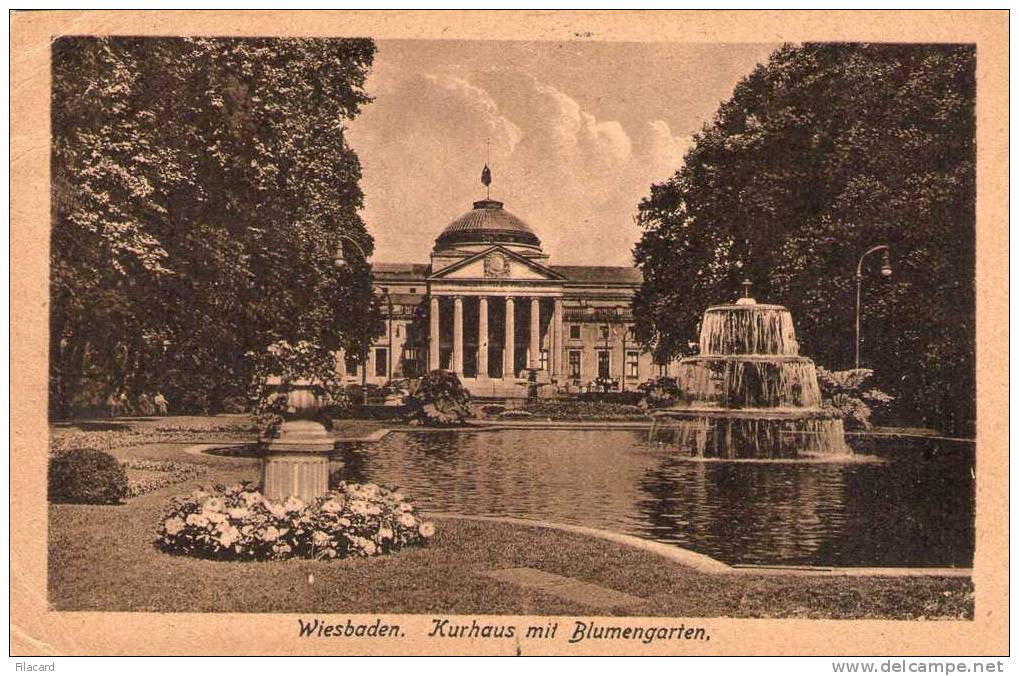 15942    Germania,   Wiesbaden,  Kurhaus  Mit  Blumengarten,  VG  1920 - Wiesbaden