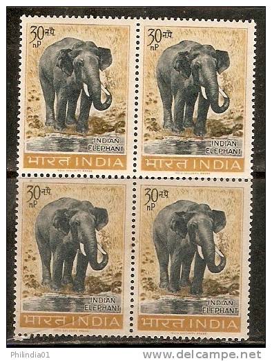 India 1963 Wild Life  Elephant  Animal Sc 364 Blk4 MNH Inde Indien - Elefanten