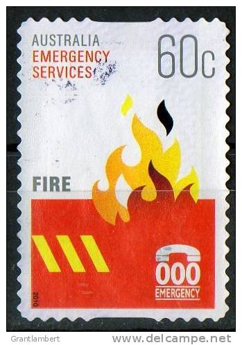 Australia 2010 Emergency Services 60c Fire Self-adhesive Used - Actual Stamp - Used Stamps