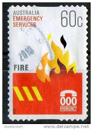 Australia 2010 Emergency Services 60c Fire Self-adhesive Used - Actual Stamp - - - Used Stamps