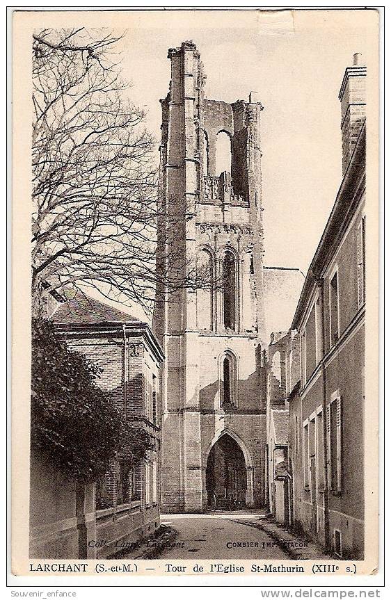 CPA Larchant Tour De L' Eglise  St Mathurin Saint 77 Seine Et Marne - Larchant