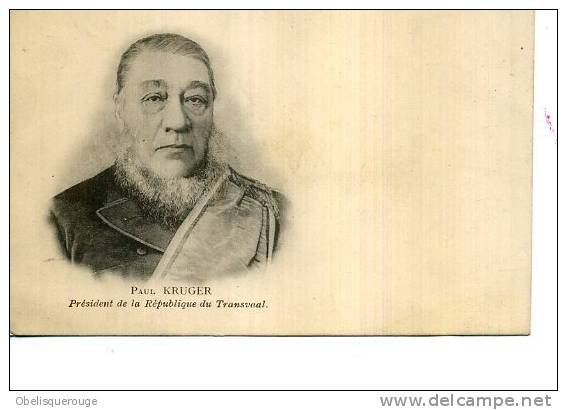 PORTRAIT DE PAUL KRUGER PRESIDENT REPUNLIQUE DU TRANSVAAL VERS 1902 - Afrique Du Sud