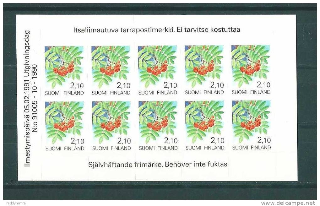 Finlande: Carnet  1095 **  Fruits Du Sorbier - Postzegelboekjes