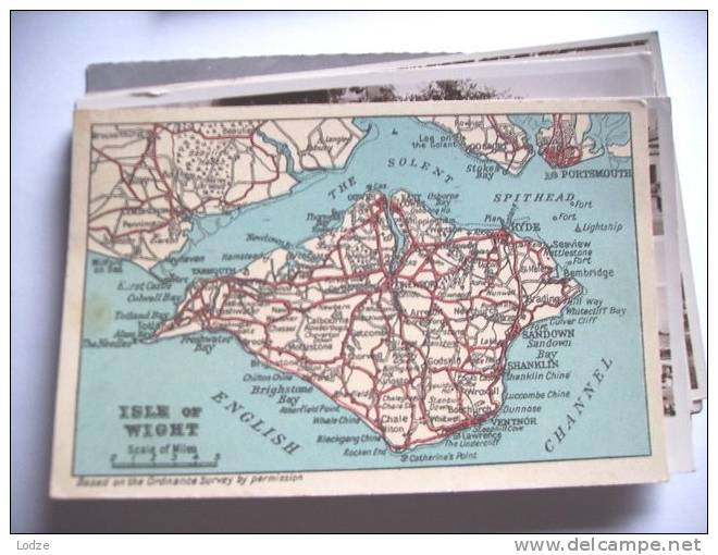 United Kingdom England Groot Brittannie Isle Of Wight Map Old - Other & Unclassified