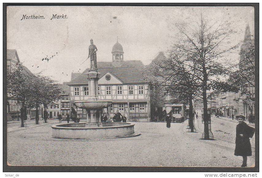 AK Northeim Niedersachsen Markt Feldpost 1917 - Northeim