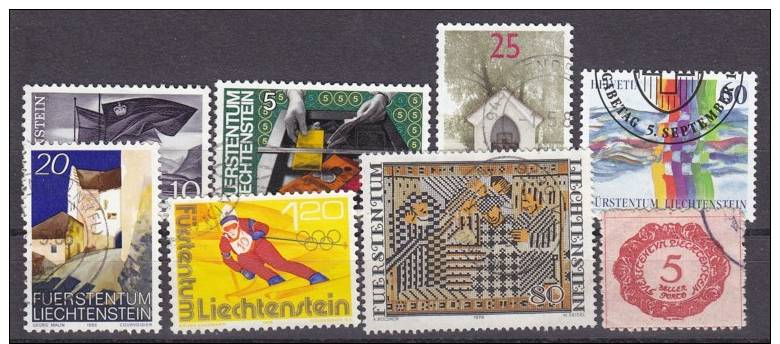 LIECHTENSTEIN - Lot De 8 TP Différents Poste Et Taxe    - Tous Oblitérés - Collections