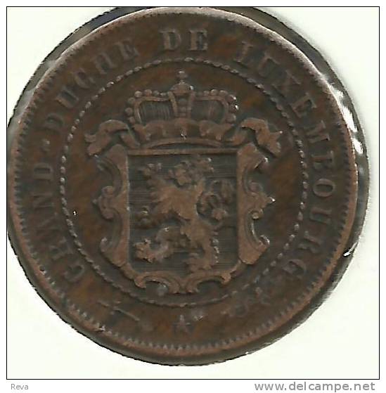 LUXEMBOURG  2 &1/2 CENTIMES WREATH FRONT SHIELD BACK  1854  VF KM?1 READ DESCRIPTION CAREFULLY !!! - Luxemburg