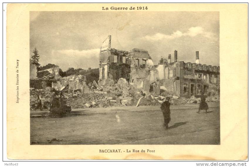 54/CPA A - Baccarat - Le Rue Du Pont (Guerre De 1914) - Baccarat