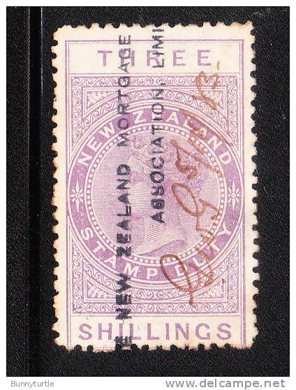 New Zealand 1882 Queen Victoria Postal Stamp Duty 3sh Used - Used Stamps