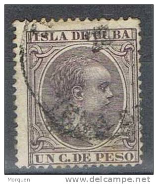 Cuba, Colonia Española 1 Ctvo Violeta 1896, Edifil Num 146 º - Cuba (1874-1898)