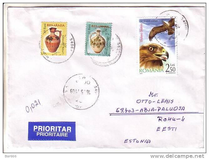 GOOD ROMANIA Postal Cover To ESTONIA 2010 - Good Stamped: Birds - Storia Postale
