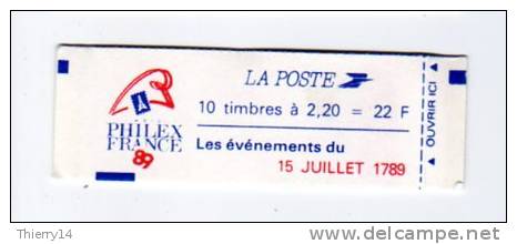 Carnet Philex France - Révolution Française - Les événements Du 15 Juillet 1789 - N°2376 C12 - Commémoratifs