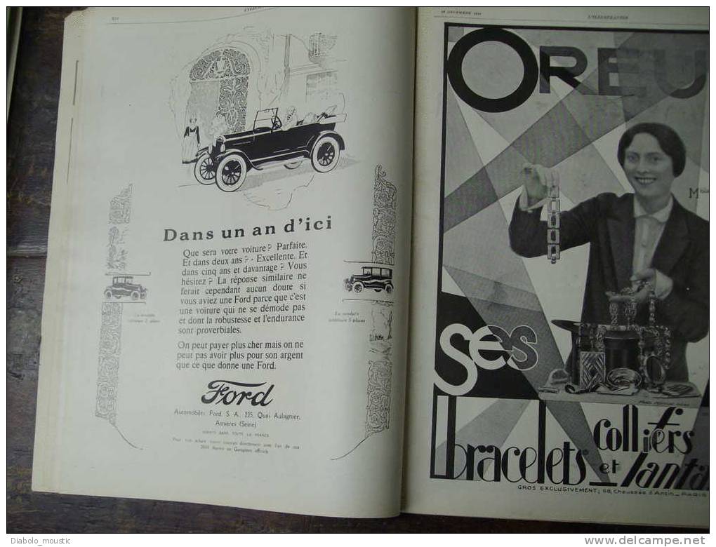 +1926  Pubs AUTOS Color ; ARLETTY ; Jean Richepin ; Aviation Protectrice Des Forêts ; Pont Du GARD Vu D'avion ; AFRIQUE - L'Illustration