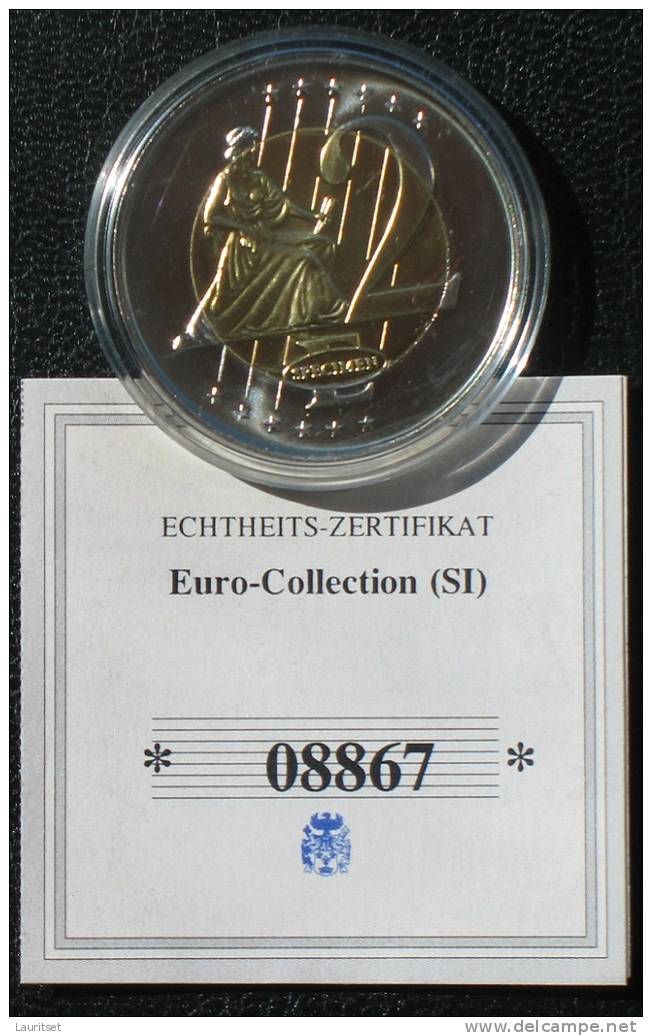 SLOVENIJA SLOWENIEN 2 EUR Münze Specimen UNC+ Sertifikat - Unclassified