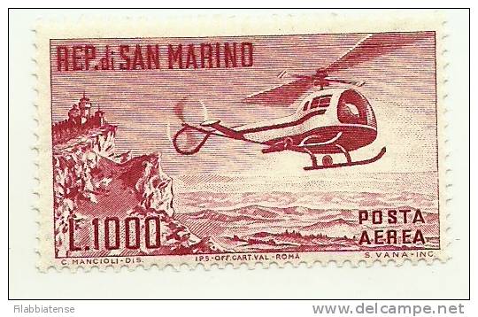 1961 - San Marino PA 138 Elicottero    +++++++ - Elicotteri