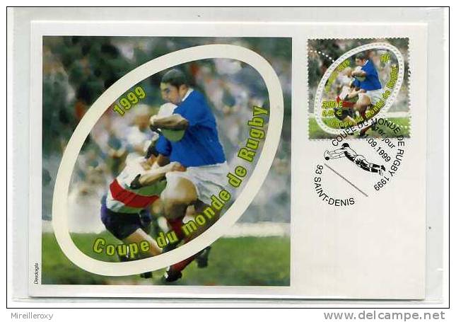 ENTIER POSTAL  STATIONERY  MAXICARTE COUPE DU MONDE DE RUGBY 1999 - Other & Unclassified