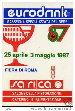 ROMA EURODRINK 87 SARICA 1987 PUBBLICITA - Kirmes