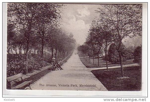 Angleterre - Macclesfield - The Avenue Victoria Park - Animé Personnes Sur Un Banc -cliché Peu Courant - Autres & Non Classés