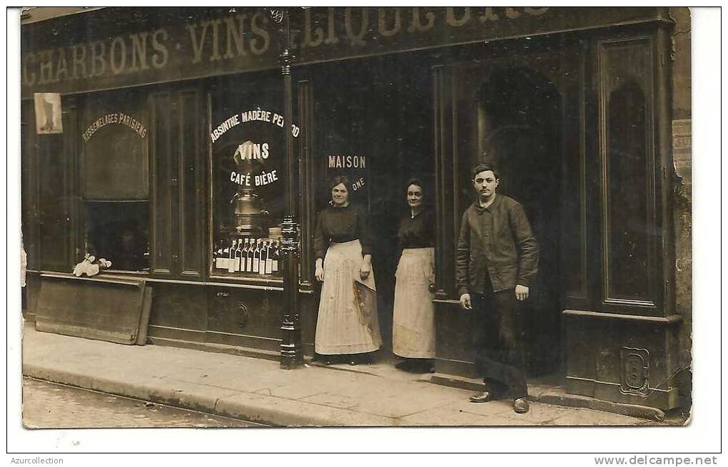 VENTE ABSINTHE . CPA PHOTO - Cafés