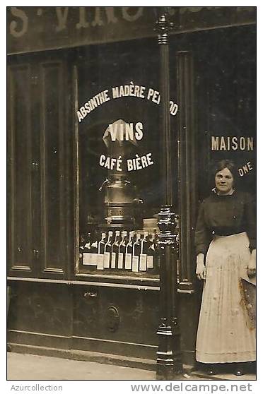 VENTE ABSINTHE . CPA PHOTO - Cafes