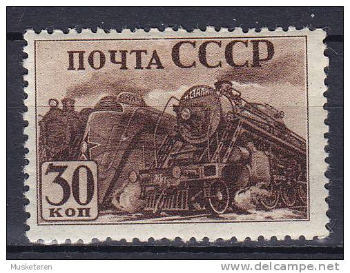 Soviet Union USSR 1941 Mi. 789 A     30 K Technisierung Drei Dampflokomotiven Perf. 12½ X 12 MH* - Nuevos