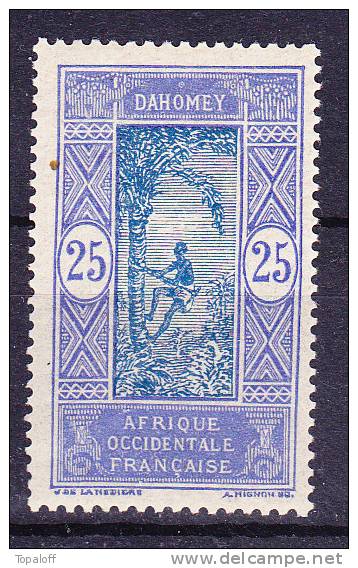 Dahomey N°50 Neuf Charniere Trou Vermicilaire Bouché Par La Gomme?? - Unused Stamps