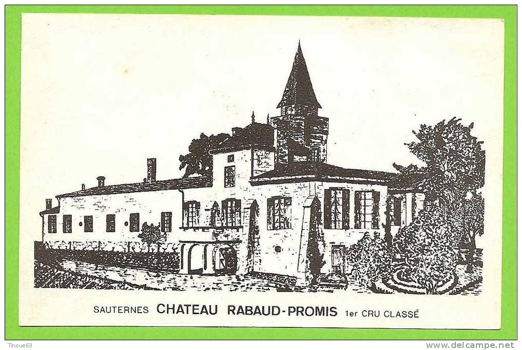 33 - BOMMES (LANGON) - Carte Invitation Des Ets Lanneluc & Fils Aux "4 Jours Du Mans" Château Rabaud-Promis (Sauternes) - Langon
