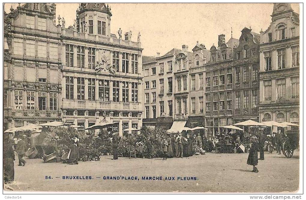 BRUXELLES MARCHE AUX FLEURS 1906 - Marchés