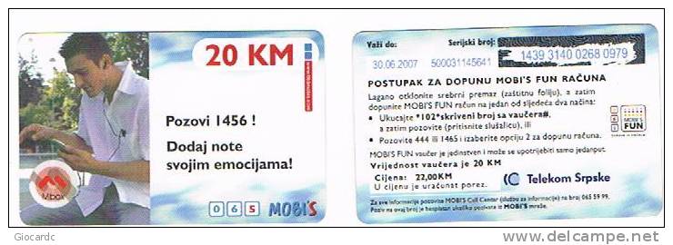 BOSNIA SERBA - SERBIAN BOSNIA  - TELEKOM SRPSKE (GSM RECHARGE) - MBOX: BOY    EXP. 06.2007 - USED (°)  -  RIF. 3059 - Sonstige – Europa