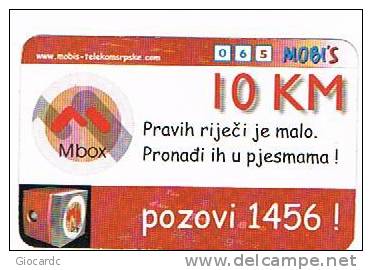 BOSNIA SERBA - SERBIAN BOSNIA  - TELEKOM SRPSKE (GSM RECHARGE) - MBOX: POZOVI    EXP. 03.2005 - USED  -  RIF. 3060 - Other - Europe