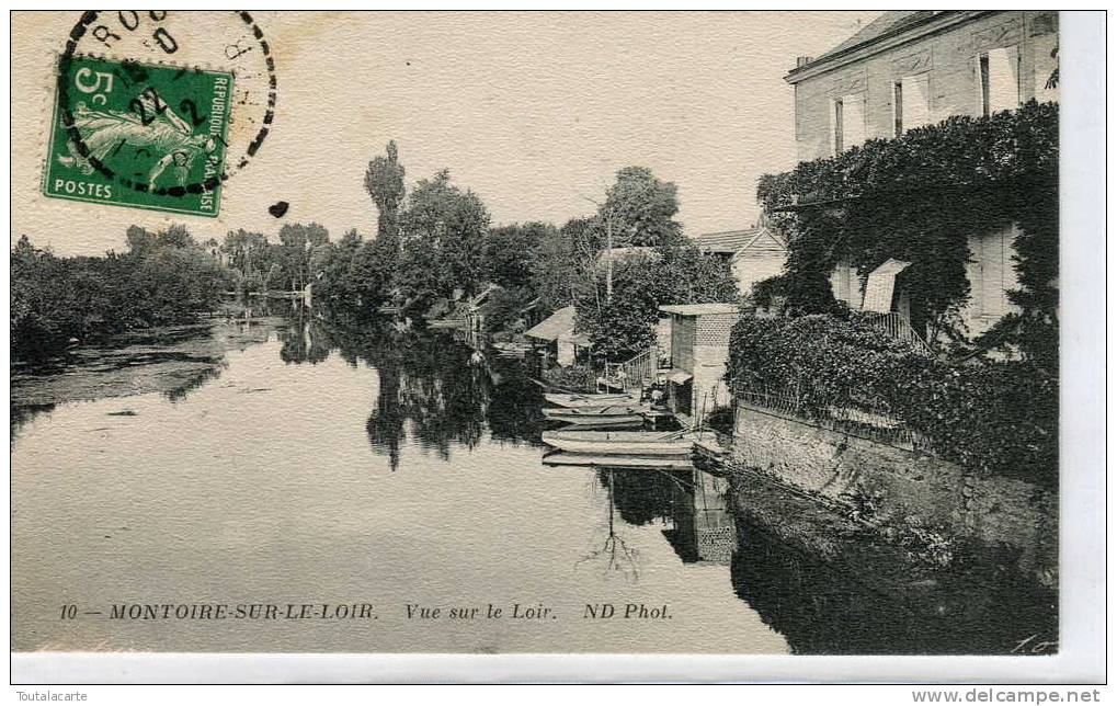 CPA 41 MONTOIRE SUR LE LOIRE VUE SUR LE LOIR 1912 - Montoire-sur-le-Loir