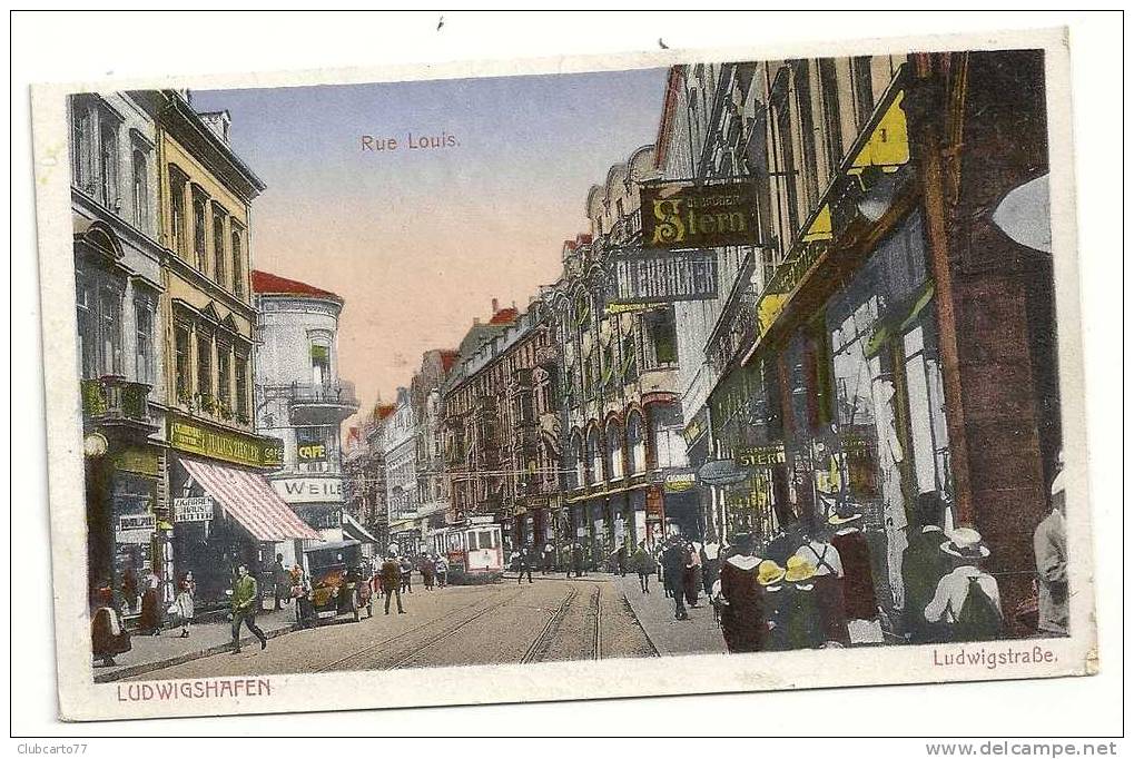 Ludwigshafen. (Allemagne) : Ludwigstrasse Im 1925 (animée, Tramway) - Ludwigshafen