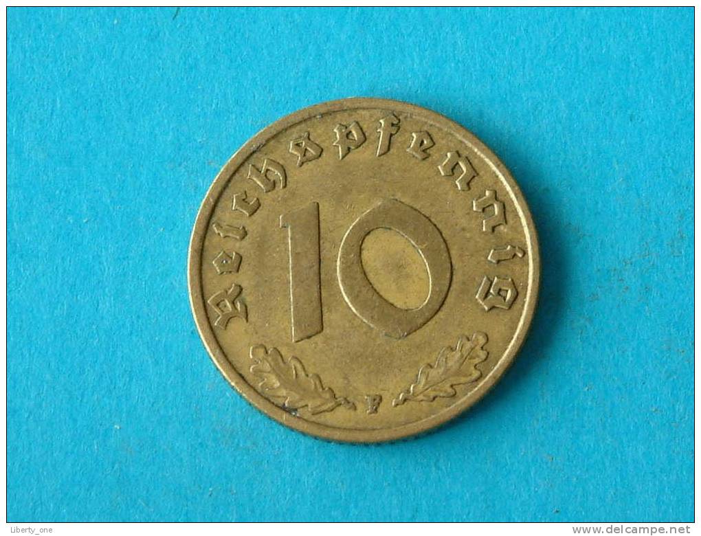 1937 F - 10 REICHSPFENNIG / KM 92 ( For Grade, Please See Photo ) ! - 10 Reichspfennig