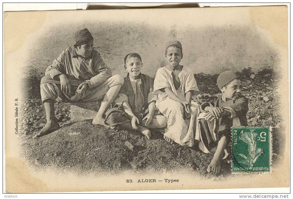 Algérie - Enfants Types Algériens 1907 - Niños