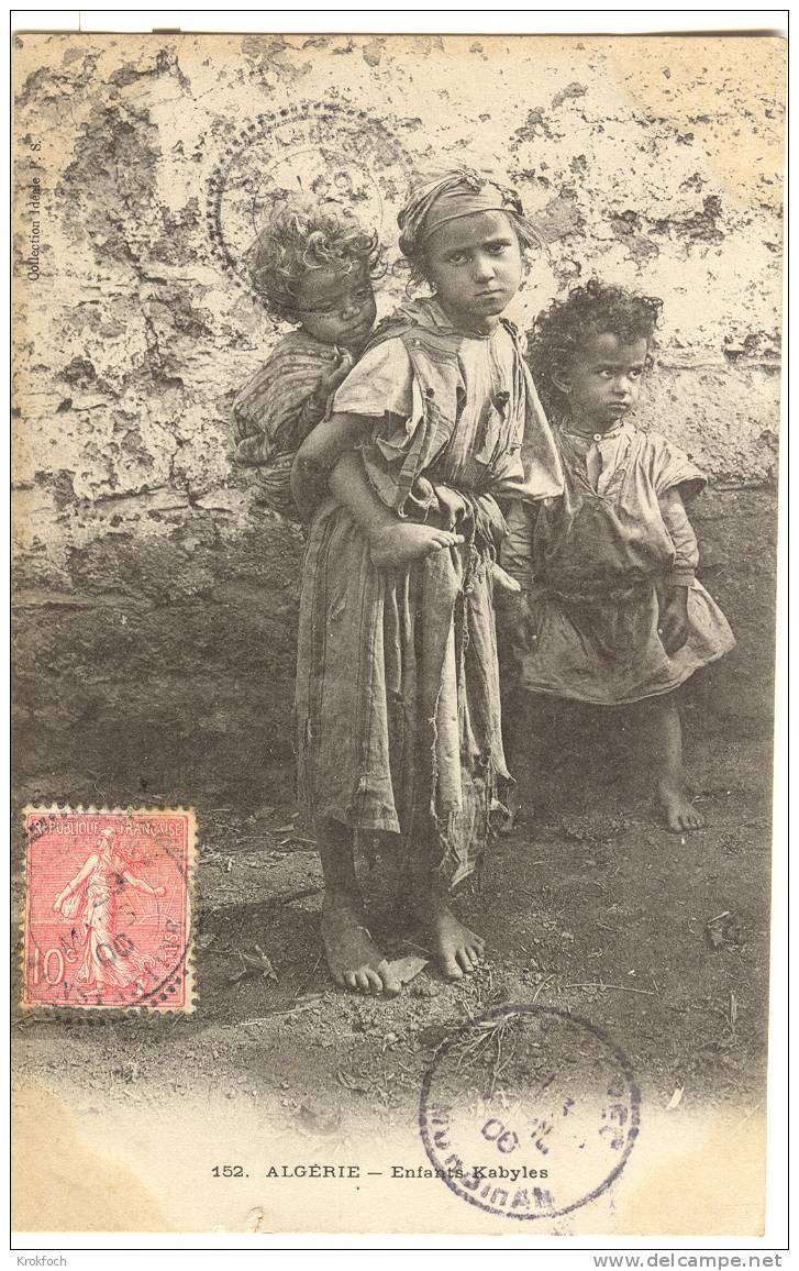 Algérie - Enfants Kabyles 1906 - Niños