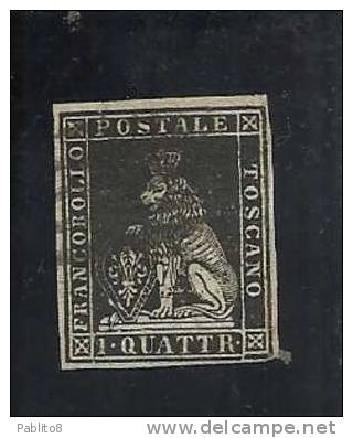 ANTICHI STATI: TOSCANA 1857 1Q ANNULLATO USED - Toscana