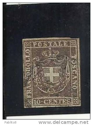 ANTICHI STATI: TOSCANA 1860 GOVERNO PROVVISORIO 10C TIMBRATO - Toscana