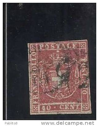 ANTICHI STATI: TOSCANA 1860 GOVERNO PROVVISORIO 40C TIMBRATO - Toscane