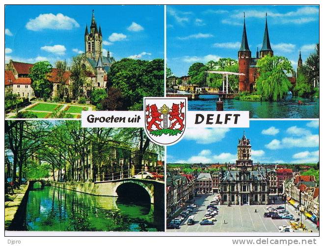 Delft Groeten Uit  Car/ Oldtimer / Auto - Delft