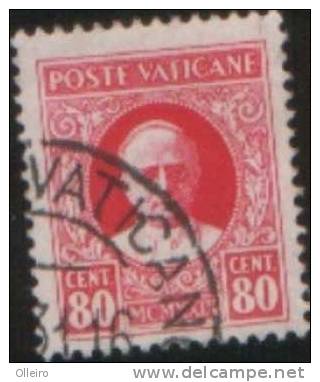 Vaticano Vatican Vatikan  1929 "Conciliazione " 80c Usato VFU - Oblitérés