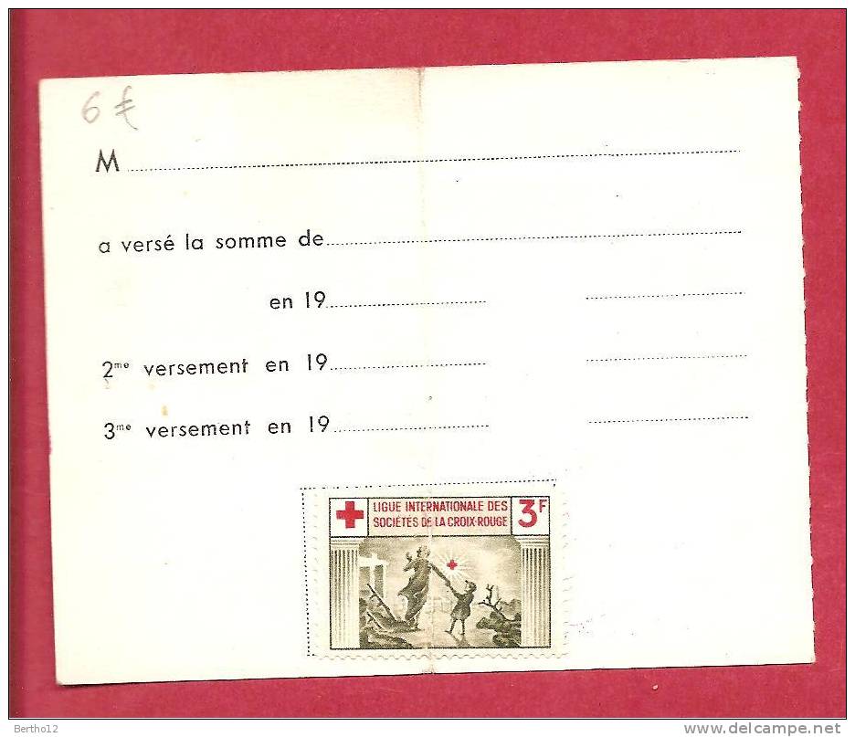 Croix Rouge Carte D Adhérent - Documents Historiques