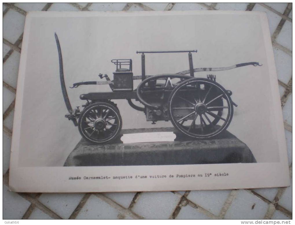 Photo Musée Carnavalet - Maquette D´une Voiture De Pompiers Au 19ème Siècle  (Bulloz Phot) - Cars