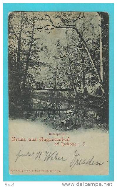 GERMANIA RADEBERG AUGUSTUSBAD CARTOLINA FORMATO PICCOLO VIAGGIATA - Radeberg