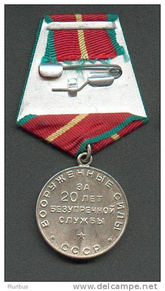 RUSSIA USSR   MEDAL FOR IMPECCABLE SERVICE IN FORCES, 1st Class For 20 Years In Army - Russia