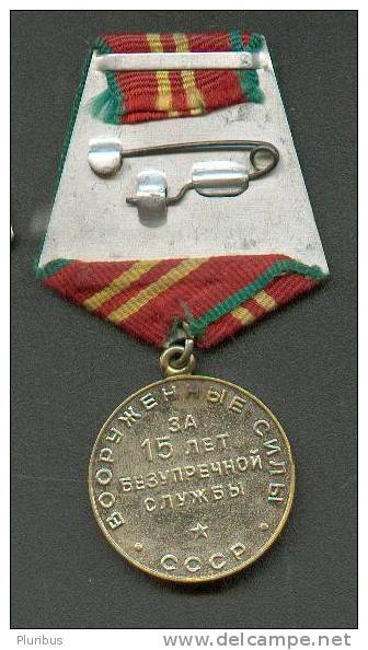 RUSSIA USSR   MEDAL FOR IMPECCABLE SERVICE IN FORCES, 2nd Class For 15 Years In Army - Rusia