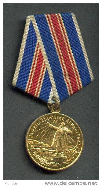 RUSSIA USSR   MEDAL In Memory Of The 250 Th Anniversary Of Leningrad - Russia