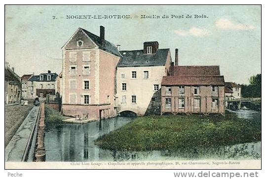 N°13074 -cpa Nogent Le Rotrou -moulin Du Pont De Bois- - Wassermühlen